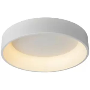 Image of Lucide TALOWE LED - Flush Ceiling Light - Ø60cm - LED Dim. - 1x42W 3000K - White