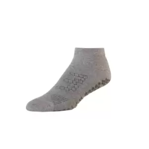 Image of Base 33 Mens Gripped Ankle Socks (S) (Grey)