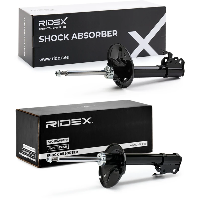 Image of RIDEX 854S2700 Shock absorber Front Axle Left, Gas Pressure, Twin-Tube, Suspension Strut Shock Absorber (854)