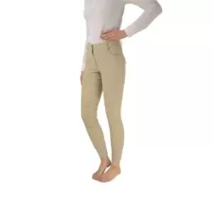 image of HY Equestrian Equestrian Thermal Softshell Ladies Breeches - Beige