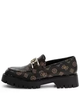 Image of Guess Ilary Platform Loafer - Black, Size It/Eu 37 = UK 4, Women