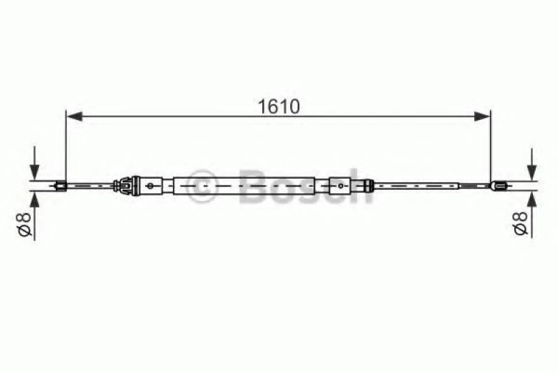 Image of Handbrake cable Bosch 1 987 477 238