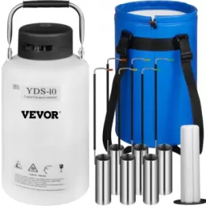 Image of VEVOR 10L Liquid Nitrogen Container Cryogenic Container LN2 Tank Dewar with Straps 6pcs Canisters for Lab