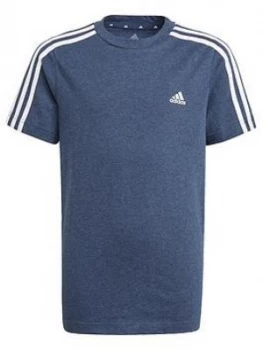 Image of adidas Boys Junior B Bl Tee, Navy/White, Size 11-12 Years