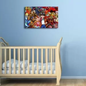 Image of 4570CO-29 Multicolor Decorative Canvas Painting