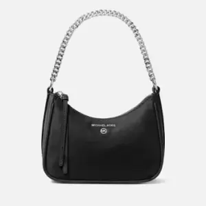 Image of Michael Kors Womens Jet Set Charm Small Chain Pouchette Bag - Black