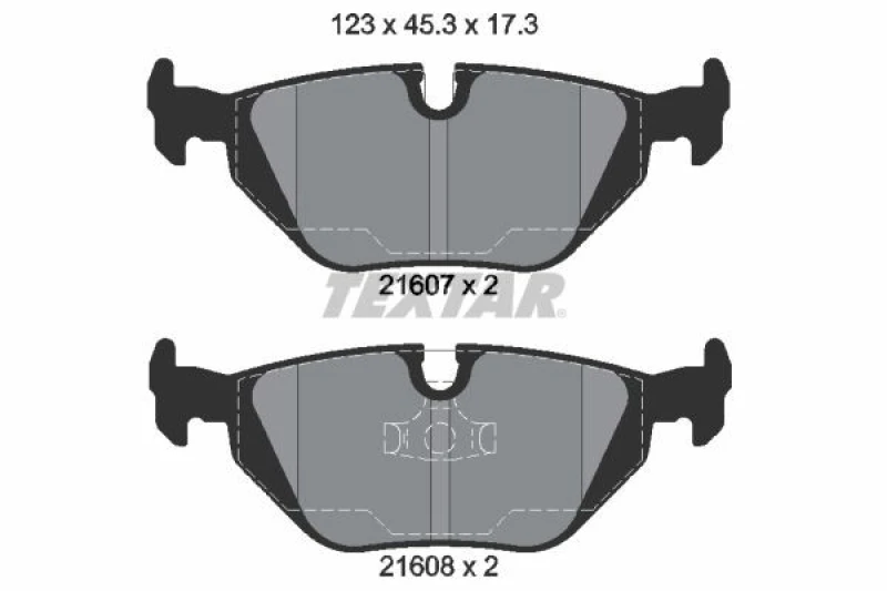 Image of Brake pad set TEXTAR 2160702