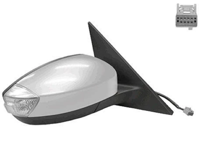 Image of VAN WEZEL 1887828 Wing mirror * HAGUS * Right, Heatable, primed Outside Mirror (50)