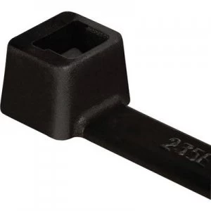 Image of HellermannTyton 111-01910 T18R-N66-BK-C1 Cable tie 100 mm 2.50 mm Black Weatherproof 100 pc(s)