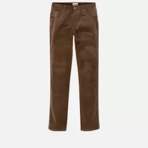 Image of Wrangler Mens Texas Authentic Slim Fit Corduroy Trousers - Teak - W30/L32