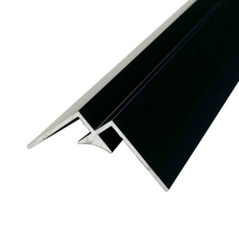 Image of Splashwall Panel Internal Corner Joint (L)800mm (W)31mm (T)4mm - Matt Black