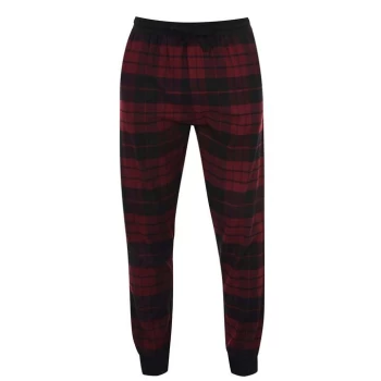 Image of Howick Check Pyjama Jogging Pants - Burgundy