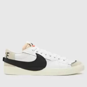 image of Nike White & Black Blazer Jumbo Low Trainers