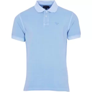 Image of Barbour Mens Washed Sports Polo Sky Large