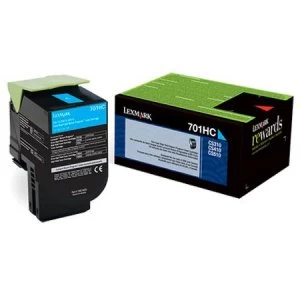 image of Lexmark 70C2HC0 Cyan Laser Toner Ink Cartridge