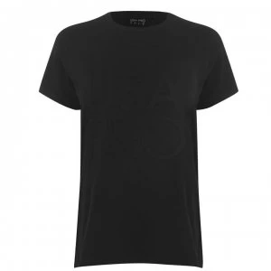 USA Pro Long Line T-Shirt Womens - Black