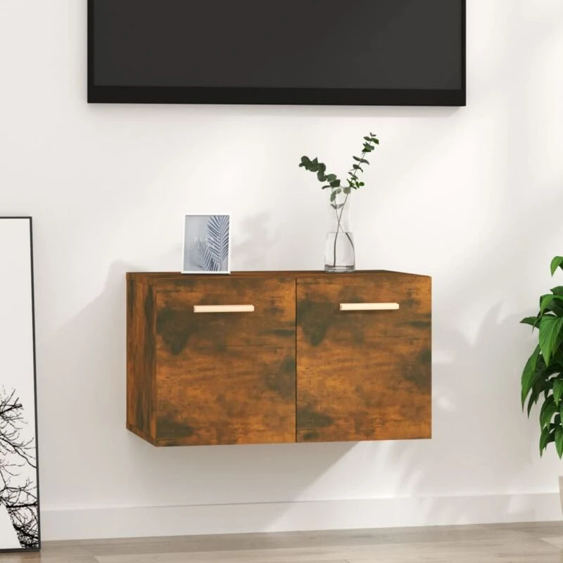 Image of VIDAXL Wall Cabinet Smoked Oak 60x36.5x35cm Engineered Wood Vidaxl 8720287087045