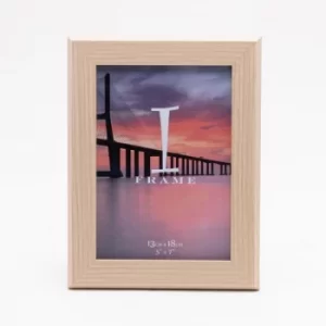 Image of iFrame Thick Light Wood Effect Photo Frame 5" x 7"