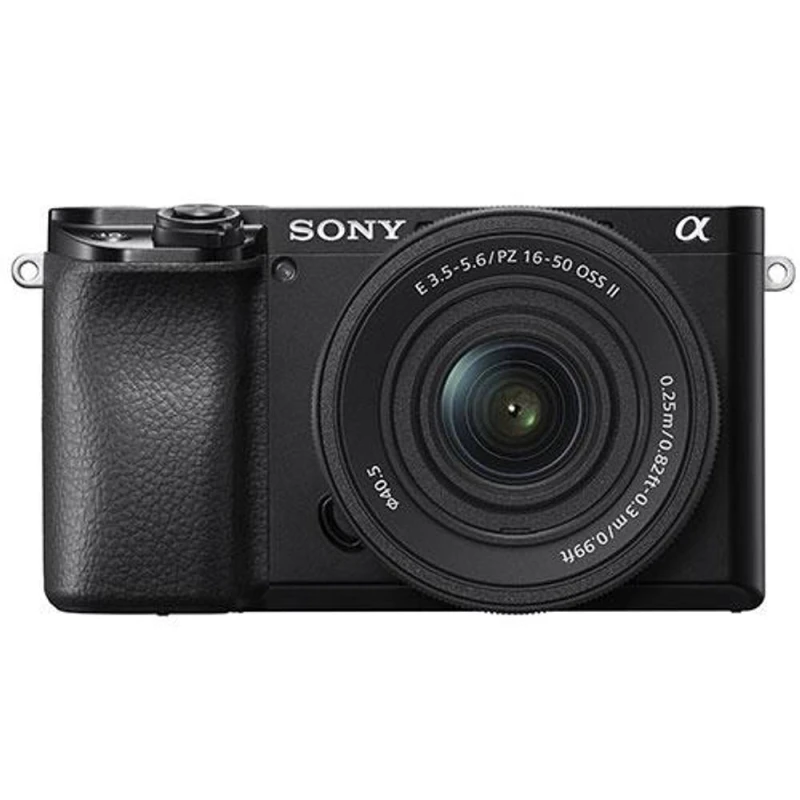 Image of Sony Sony a6100 Mirrorless Camera in Black with 16-50mm OSS Lens Black One Size Unisex 4548736166349