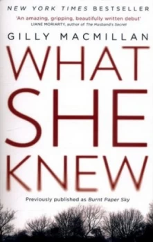 Image of What She Knew by Gilly Macmillan Book