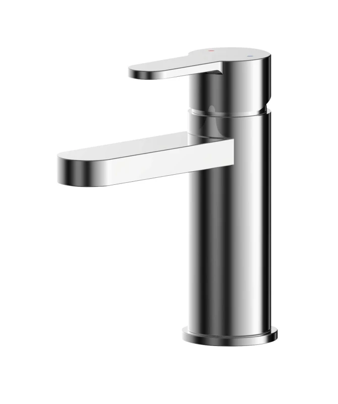 Image of Balterley Round Mini Mono Basin Mixer Tap Push Button Waste Chrome Silver