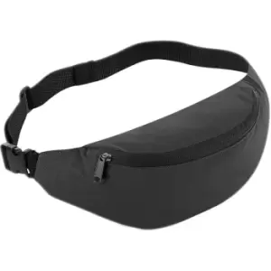 image of Reflective Belt Bag (One Size) (Black Reflective) - Bagbase