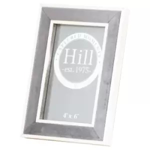 Image of Silver Edged Grey Velvet 4X6 Photo Frame