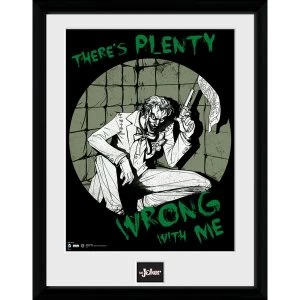Image of Batman Comic Joker Plenty Wrong Framed Collector Print