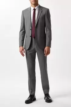 image of Mens Skinny Fit Light Grey Essential Suit Jacket