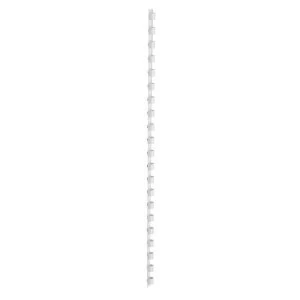 Image of 5 Star Office Binding Combs Plastic 21 Ring 25 Sheets A4 6mm White Pack 100