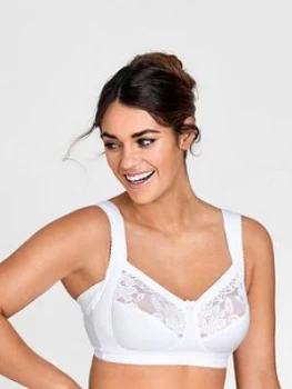 Miss Mary Of Sweden Miss Mary Of Sweden Lovely Lace Non Wired Cotton Bra With Padded Side Support (Second Sizes)