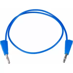 image of R-TECH 524595 Test Lead 50cm 4mm Stackable Plugs Blue