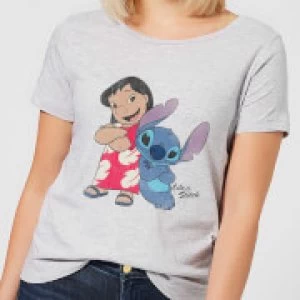 image of Disney Lilo & Stitch Classic Womens T-Shirt - Grey - L