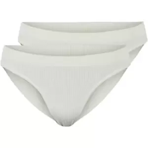 image of Pieces Rib Seamless 2-Pack Brief - White