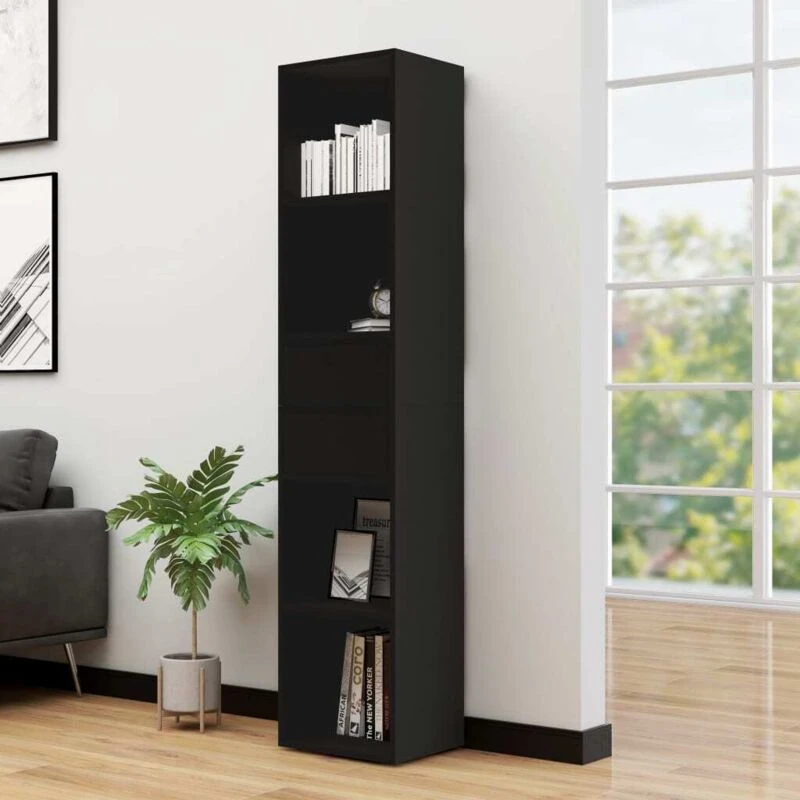Image of VIDAXL Book Cabinet Black 36x30x171cm Engineered Wood vidaXL 8720286016626