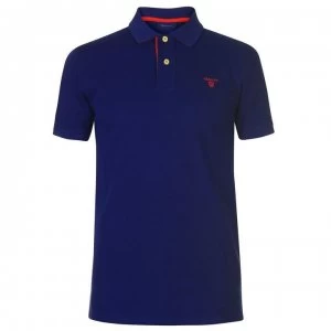 image of Gant Gant Short Sleeved Polo Mens - Blue 423