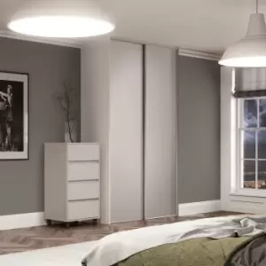Image of Spacepro Classic 2 Door Sliding Wardrobe Kit 1489 x 2260mm in Cashmere Steel/MFC