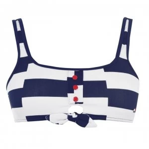 Image of Tommy Bodywear Pique Blet Bikini Top - Pitch Blue 0G3