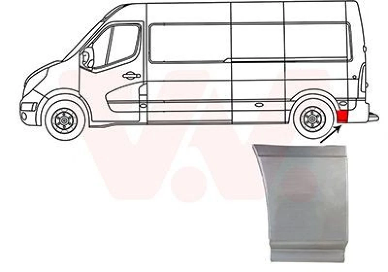 Image of VAN WEZEL Side panel VAN WEZEL 3396143