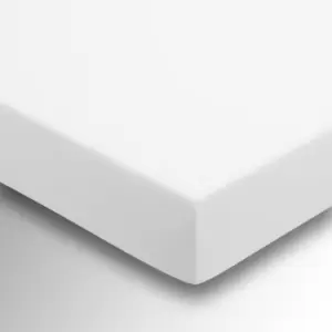 Image of Peacock Blue Hotel 220 Thread Count Plain Dye Super Kingsize Fitted Sheet, White