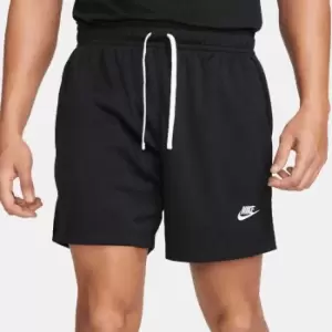 image of Nike Nsw Club Mesh Flow Shorts, Black/White, Male, Shorts, DX0735-010