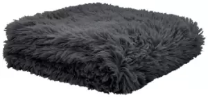 Image of Catherine Lansfield Cuddly Throw - Charcoal - 150x200cm