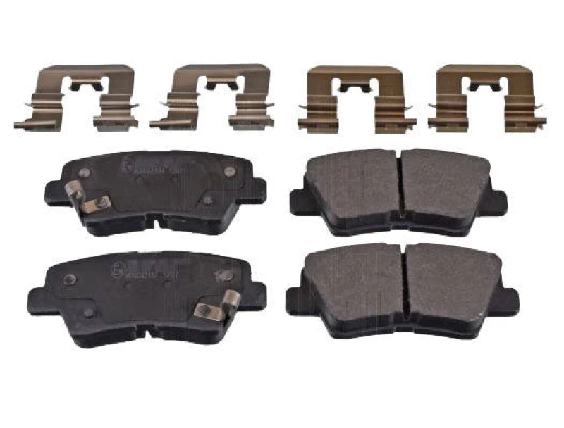 Image of Blue PRINT ADG042134 Brake pad set Rear Axle, with acoustic wear warning, with anti-squeak plate Brake Pad Set,disc brake (402)