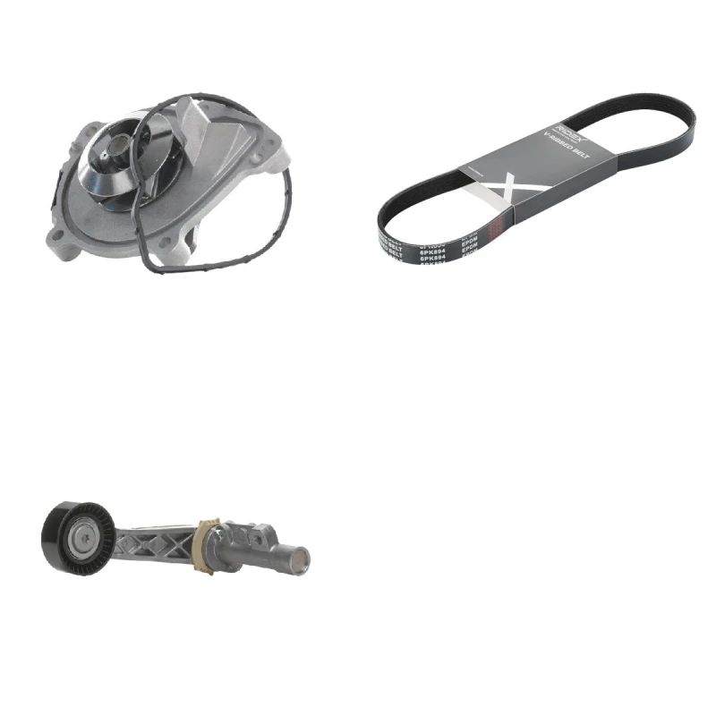 Image of RIDEX 4172P0101 Water Pump + V-Ribbed Belt Kit with belt Water Pump + V-Ribbed Belt Kit (4172)