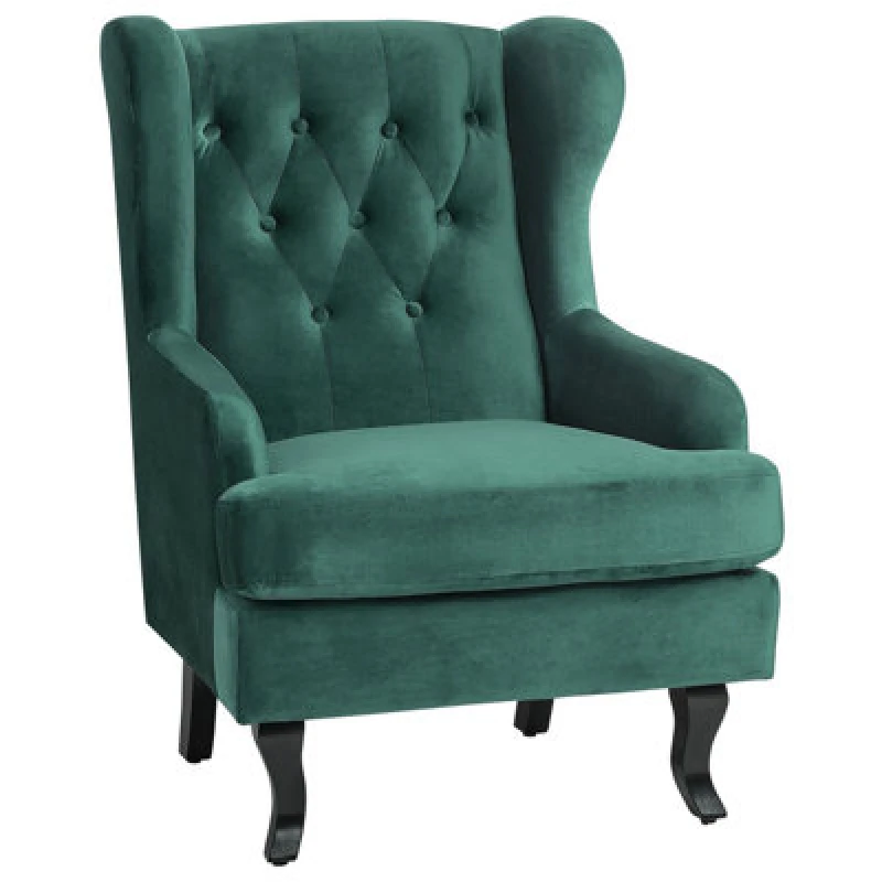 Image of Beliani Armchair Alta Velvet Dark Green