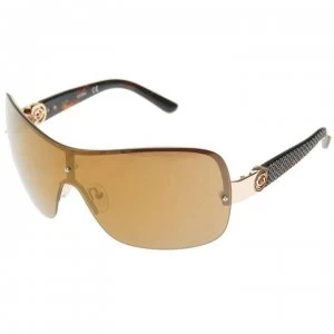Image of Guess Shield Sunglasses - Rose Tone/Brown