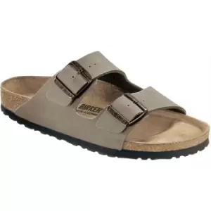 image of Birkenstock Unisex Arizona Birko-Flor Nubuck Sandal Stone UK5