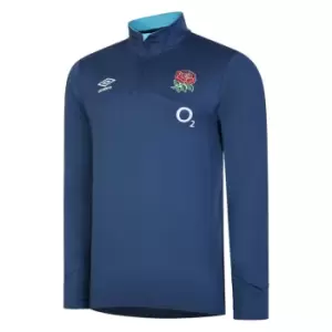 image of Umbro England Rugby Mid Layer Hoodie Adults - Blue