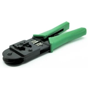 image of LMS Data Modular Rj45/Rj11/Rj12 Crimping Tool - Black/Green