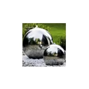 image of Tranquility Water Features - 60cms Stainless Steel Sphere Mains Powered Water Feature